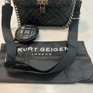 KURT GEIGER Quilted Leather Handbag Purse